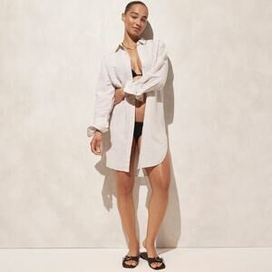 J. Crew Relaxed-fit beach shirt in linen-cotton blend